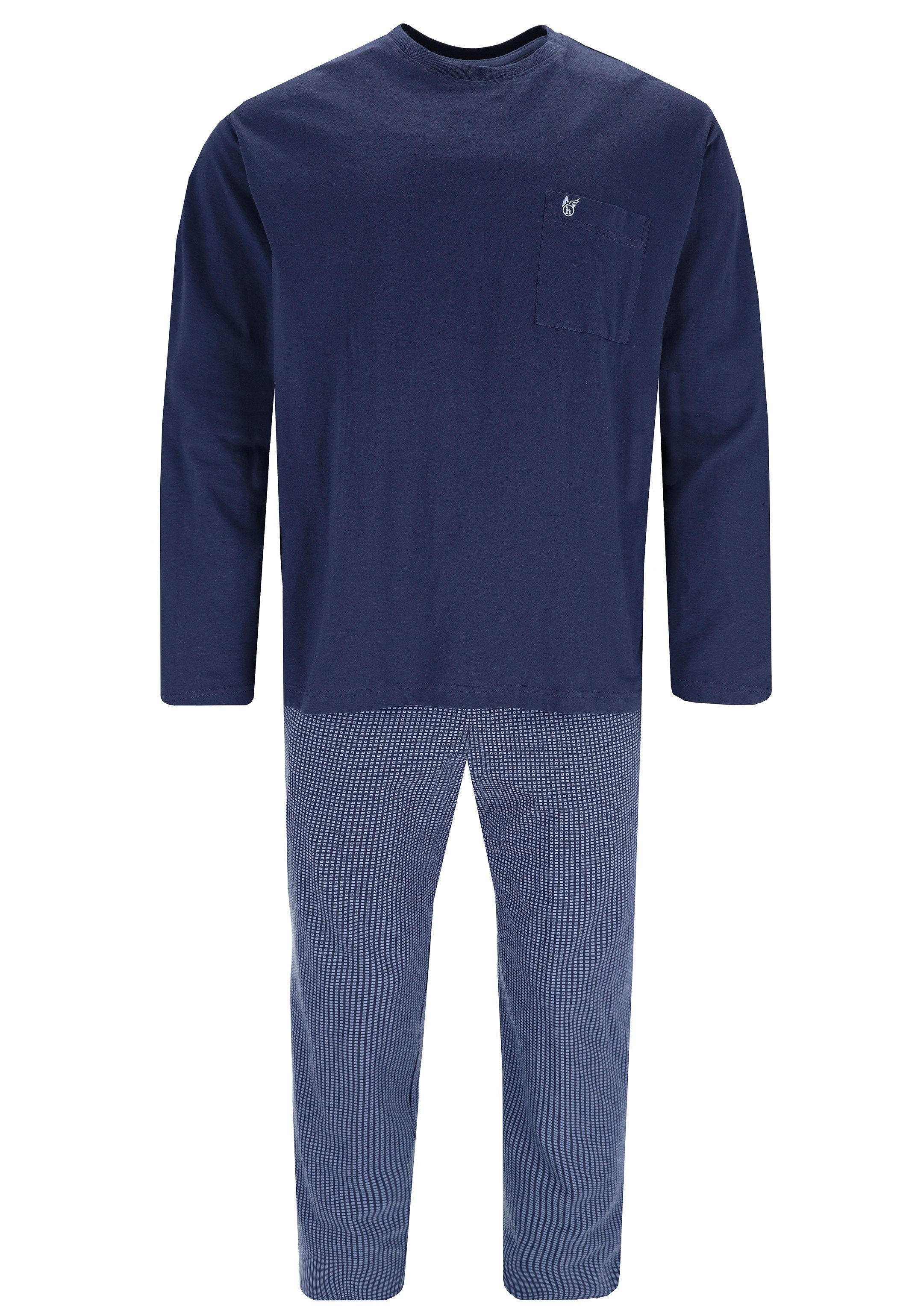 Hajo Pyjama Premium Cotton (Set, 2 tlg) Schlafanzug - Baumwolle - Lange Hos günstig online kaufen