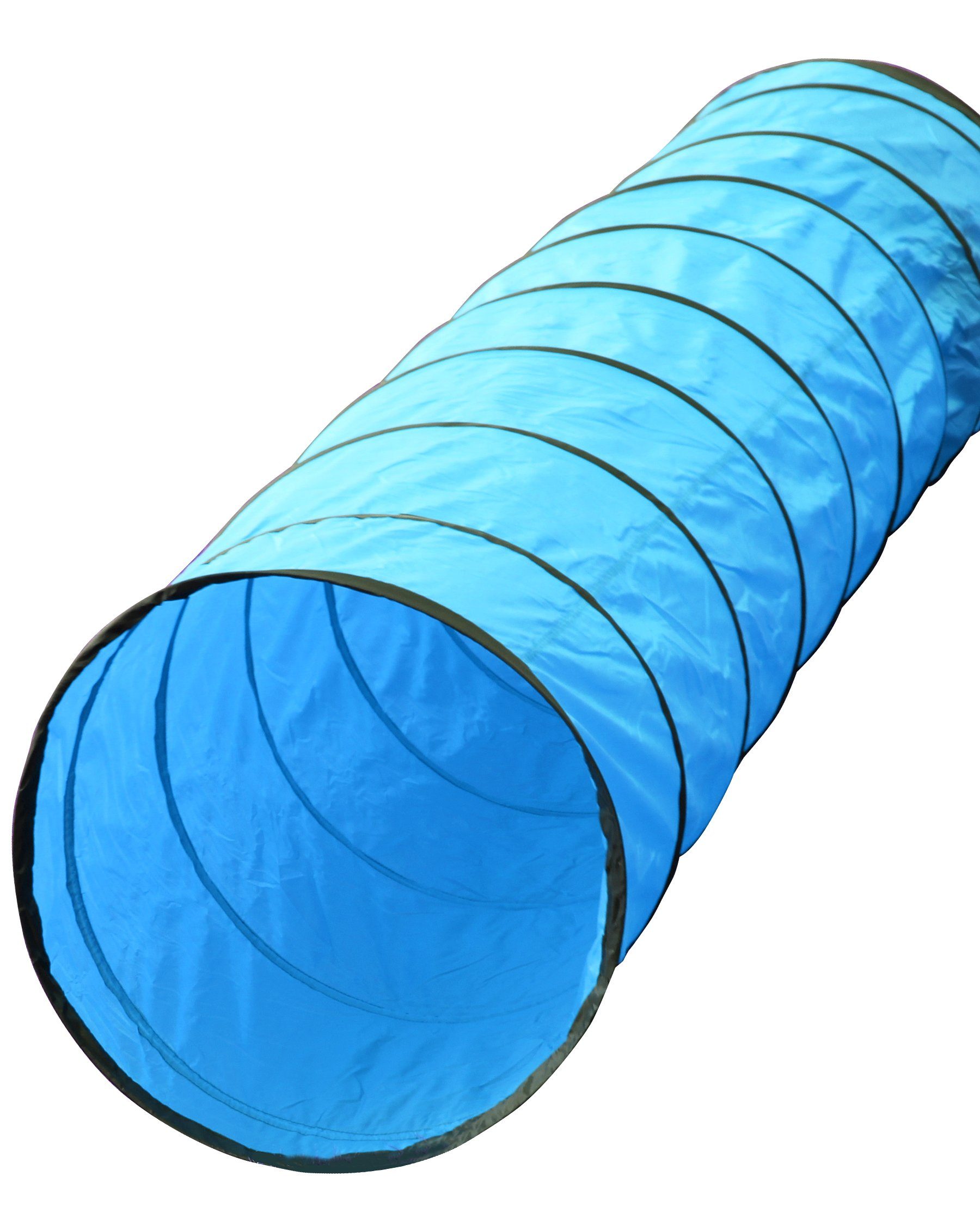 Superhund Agility-Tunnel Agility Spieltunnel, 3 m ø, 60 cm Farbe Blau, Agility-Tunnel aus hochwertigem Nylongewebe, Spiralen aus Federstahldraht.