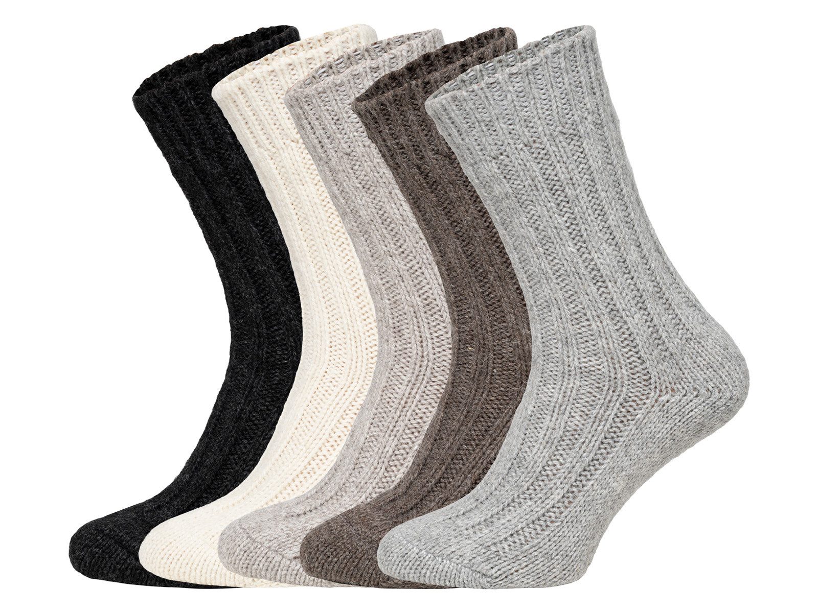 HomeOfSocks Norwegersocken 2 Paar Norweger Wollsocken, Alpaka, 40% Wolle, (2-Paar) mit Norwegermuster, aus Wolle, Gummibund ohne Einschneiden