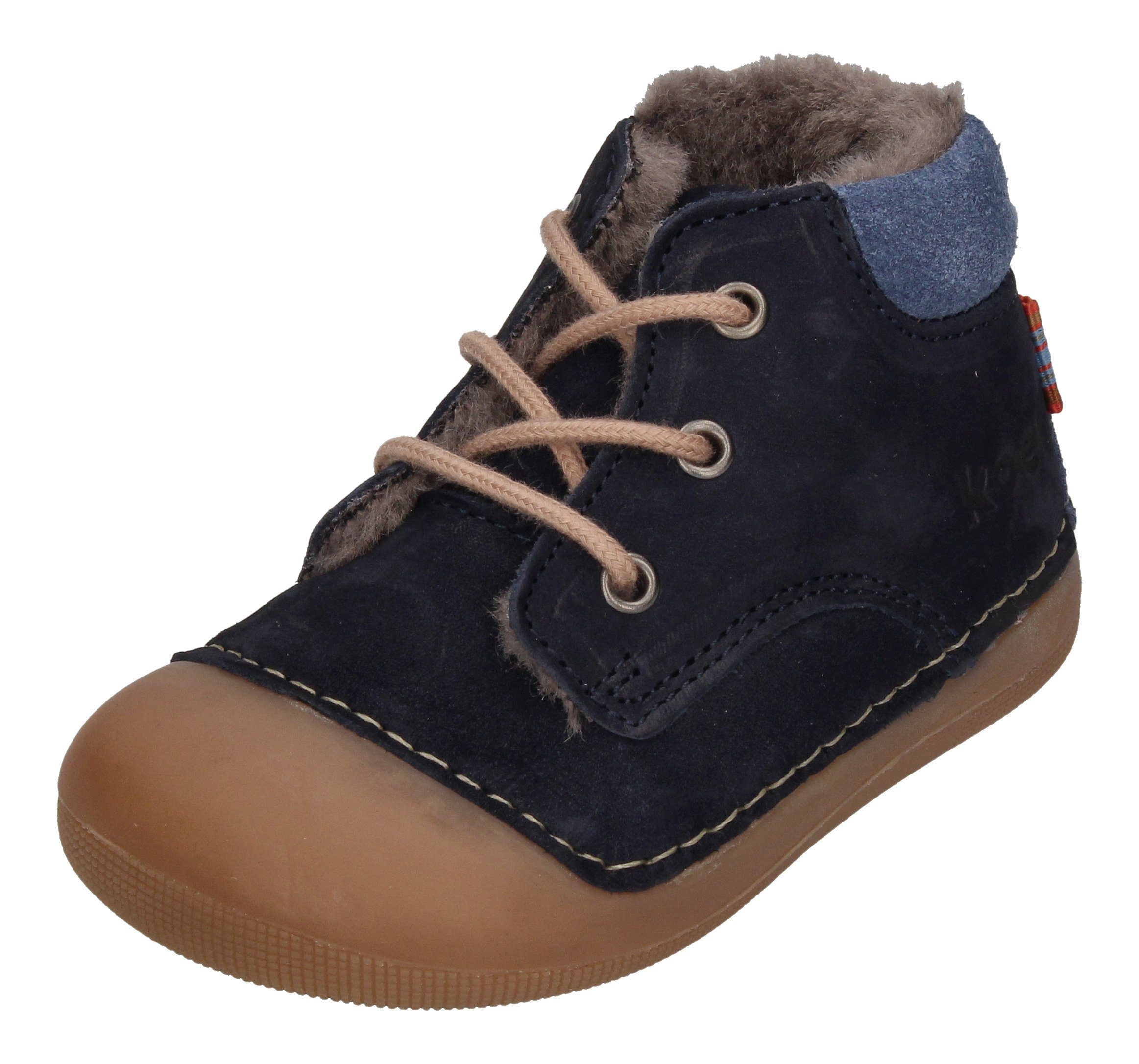 KOEL AVA BIO NUBUK LAMBSWOOL Barfußschuh Blue