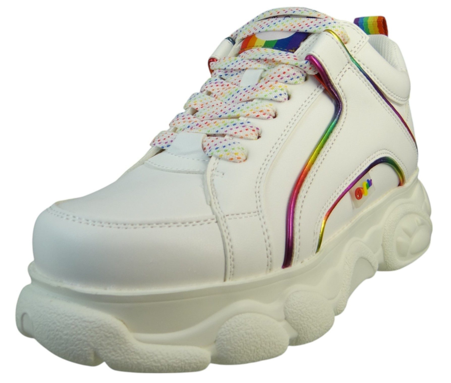 1636471 Low Top White/Rainbow Sneaker