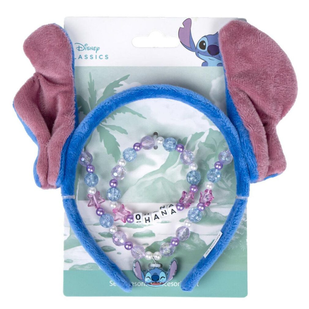 Artesanía Haarklemme Disney Lilo und Stitch Ohana Schmuck- und Stirnband-Set