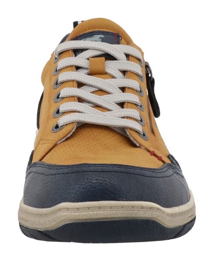 Mustang Shoes Benedetto Sneaker Halbschuh, Schnürschuh, Freizeitschuh mit markantem Kontrastbesatz