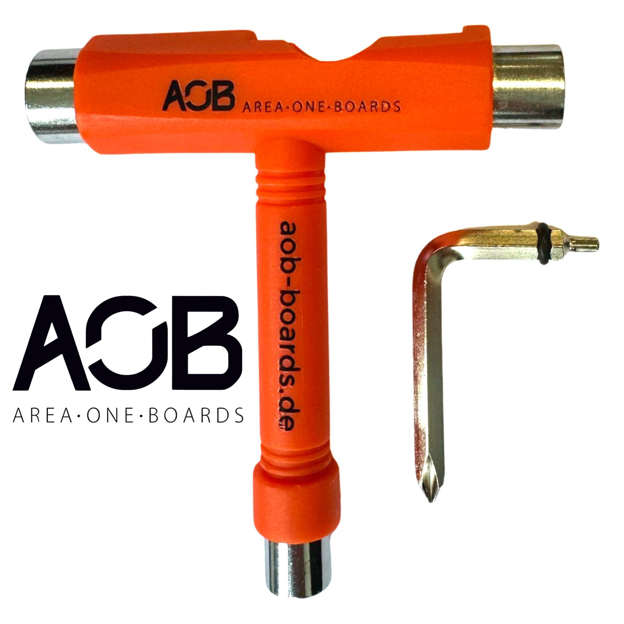 Skateboard AOB Longboard Skate Rollschuhe Tool Multifunktions Werkzeug Orange