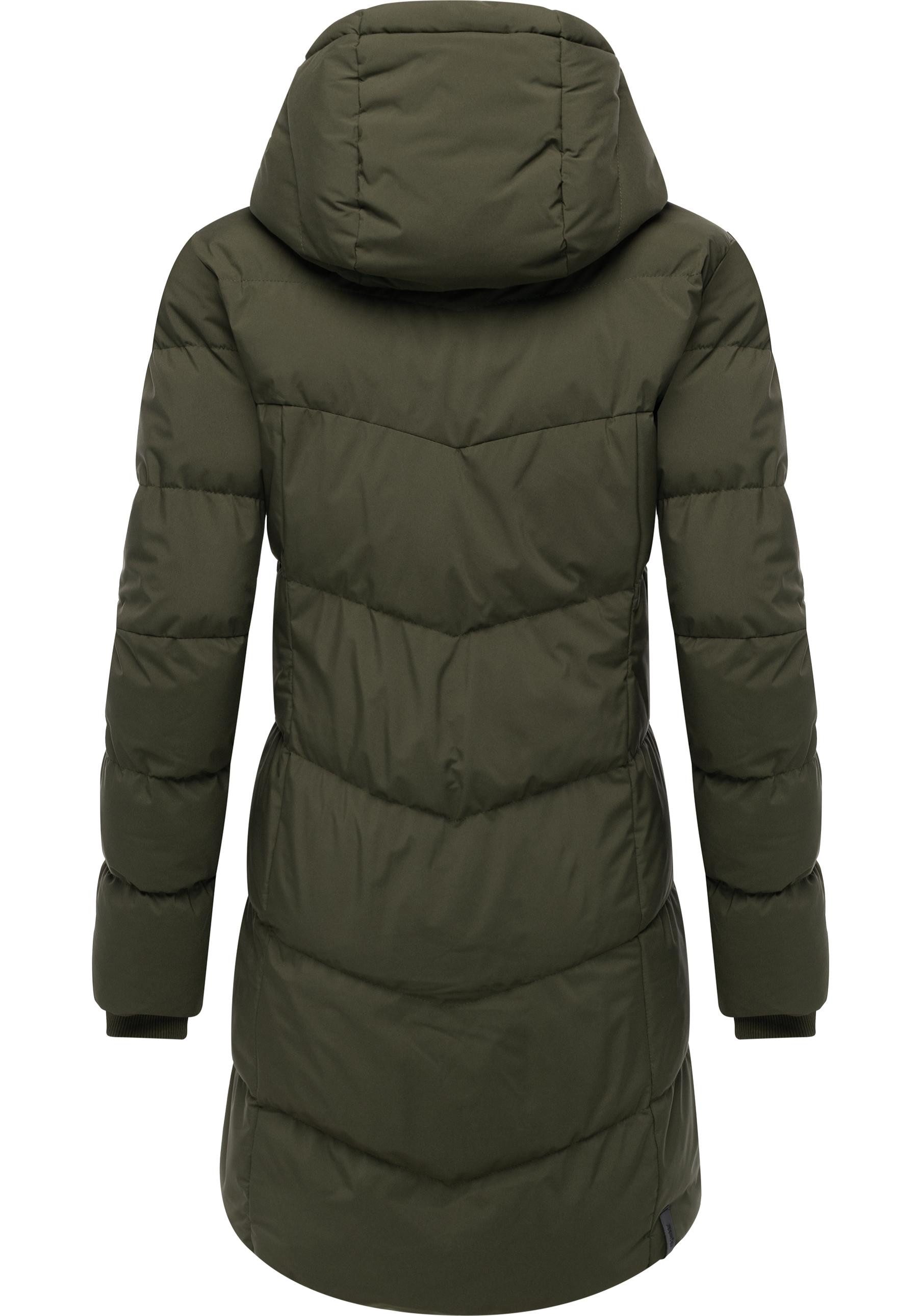 Ragwear Wintermantel Pavla Soft YOUMODO Wasserdichter Steppmantel mit Fleecekragen