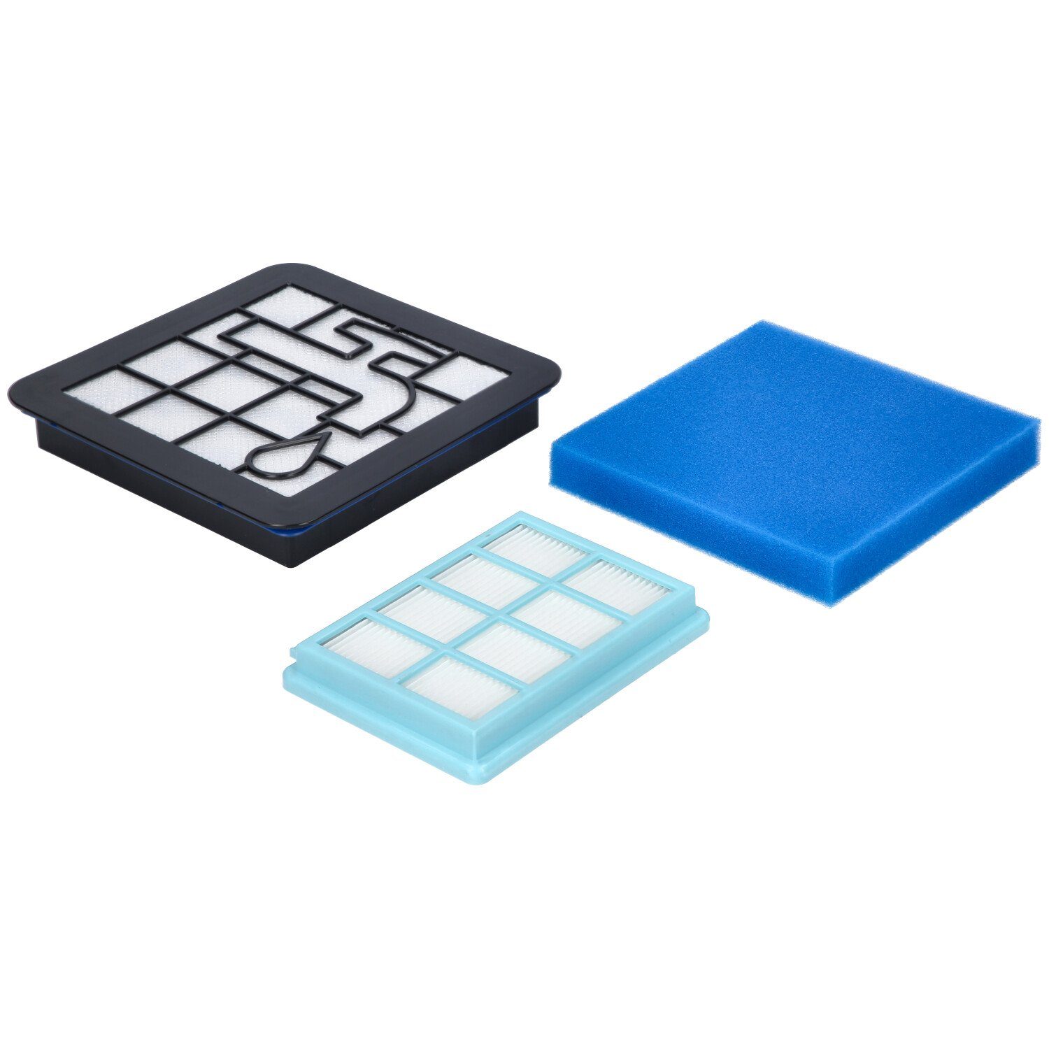 McFilter HEPA-Filter Set, Zubehör für Philips FC8010/01, FC8010/02, FC9331/09, FC9332/09, PowerPro Compact, passgenau, wie FC8010/02