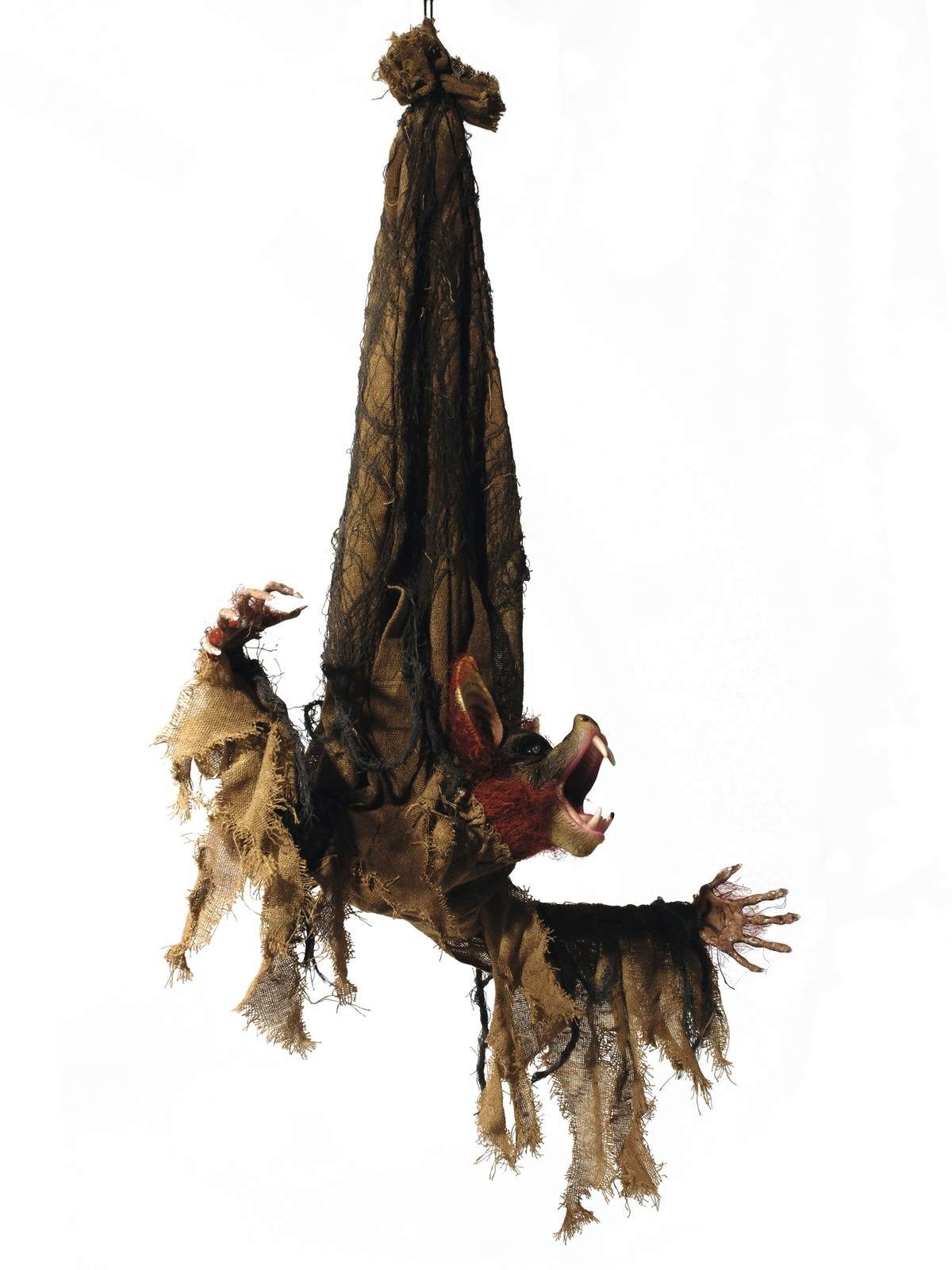 blinkende und 95cm Fledermaus EUROPALMS Bewegte Dekofigur Figur Arme Kopf Animierte Augen