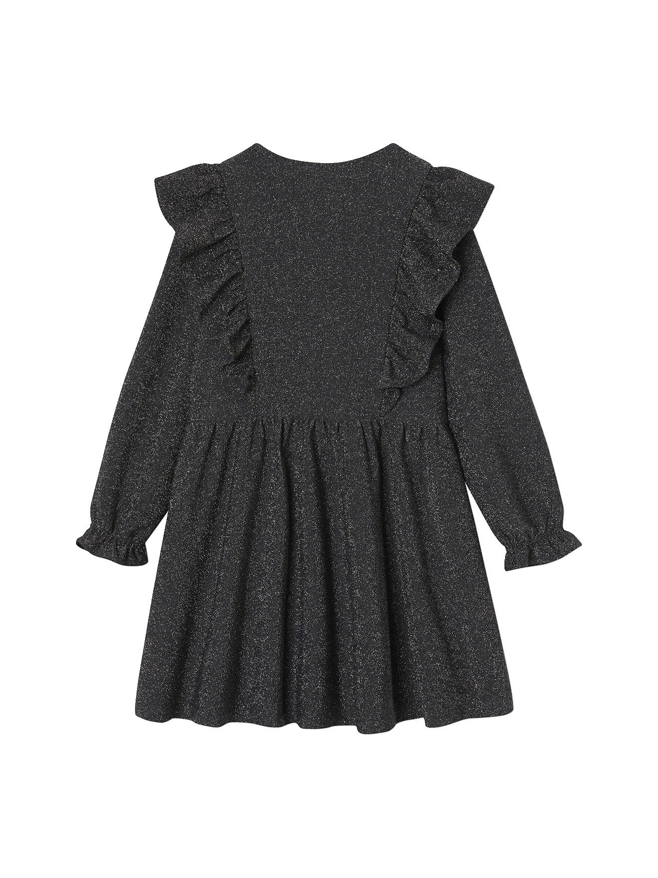 vertbaudet Minikleid Mädchen Jerseykleid mit Glitzer-Effekt