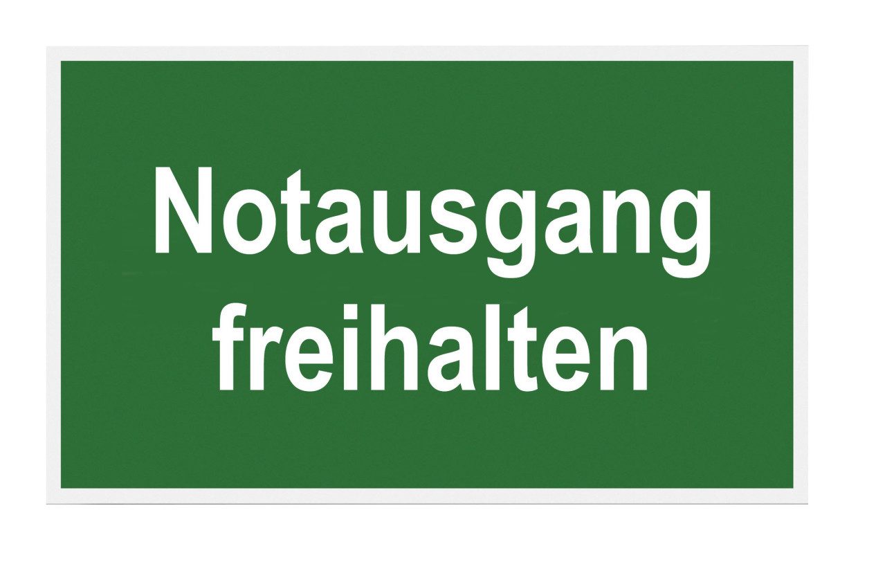 Conmetall Warnschild Conmetall Hinweisschild Notausgang freihalten 25 x