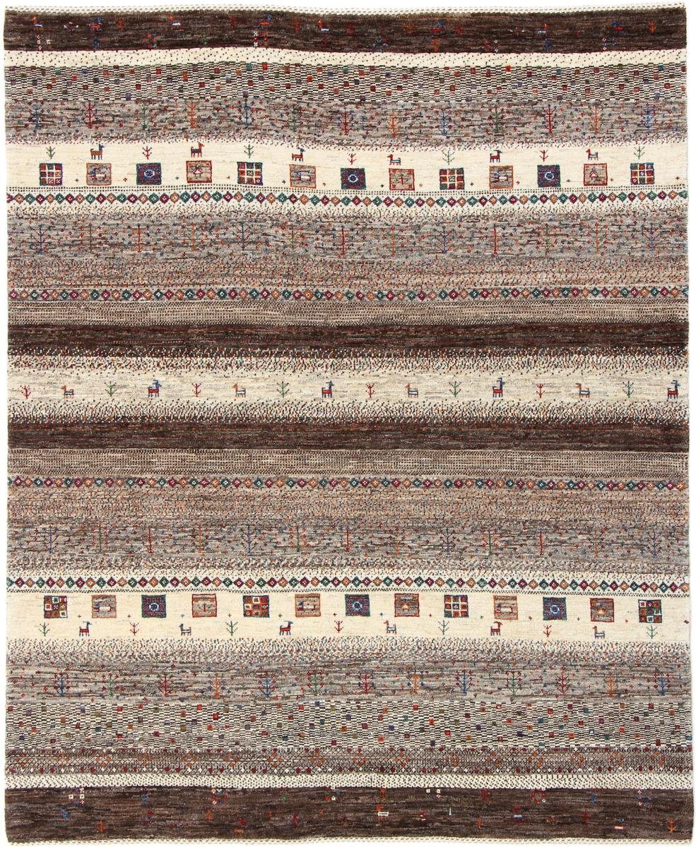 Orientteppich Perser Gabbeh Loribaft Nowbaft 149x179 Handgeknüpfter Moderner, Nain Trading, rechteckig, Höhe: 12 mm