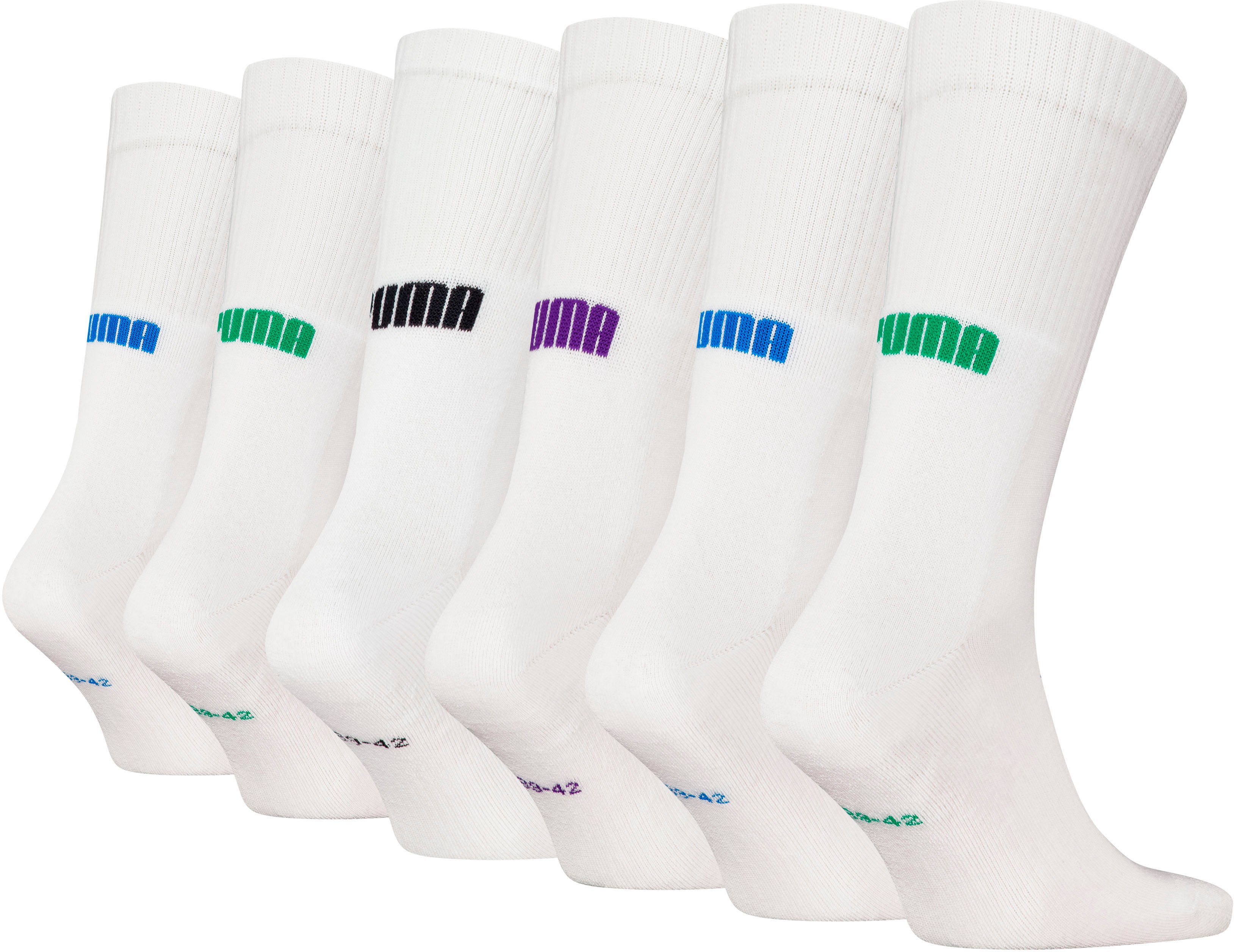 Sportsocken Unterstützung Fußbogens white-colour Passform (6-Paar) bessere combo für mit Stabilität und PUMA des