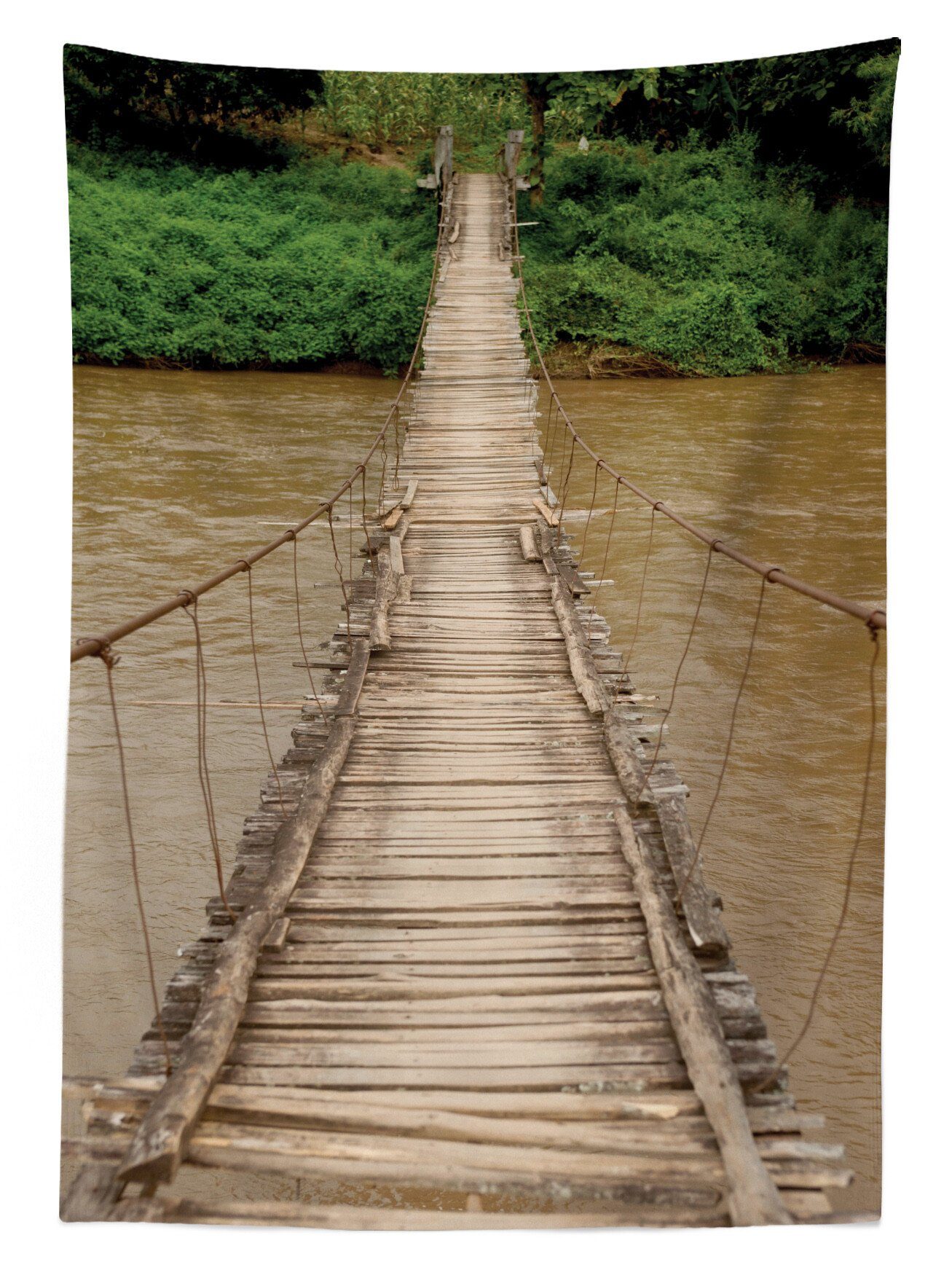 den geeignet Über Thailand Farben, Brücke Tischdecke Klare Für Fluss Bereich Farbfest Waschbar in Abakuhaus Außen