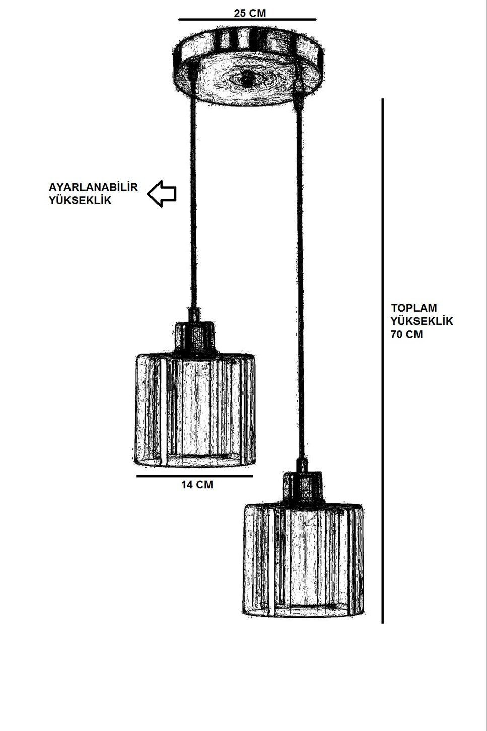 Opviq Kronleuchter STL, Kupfer, Metall 100