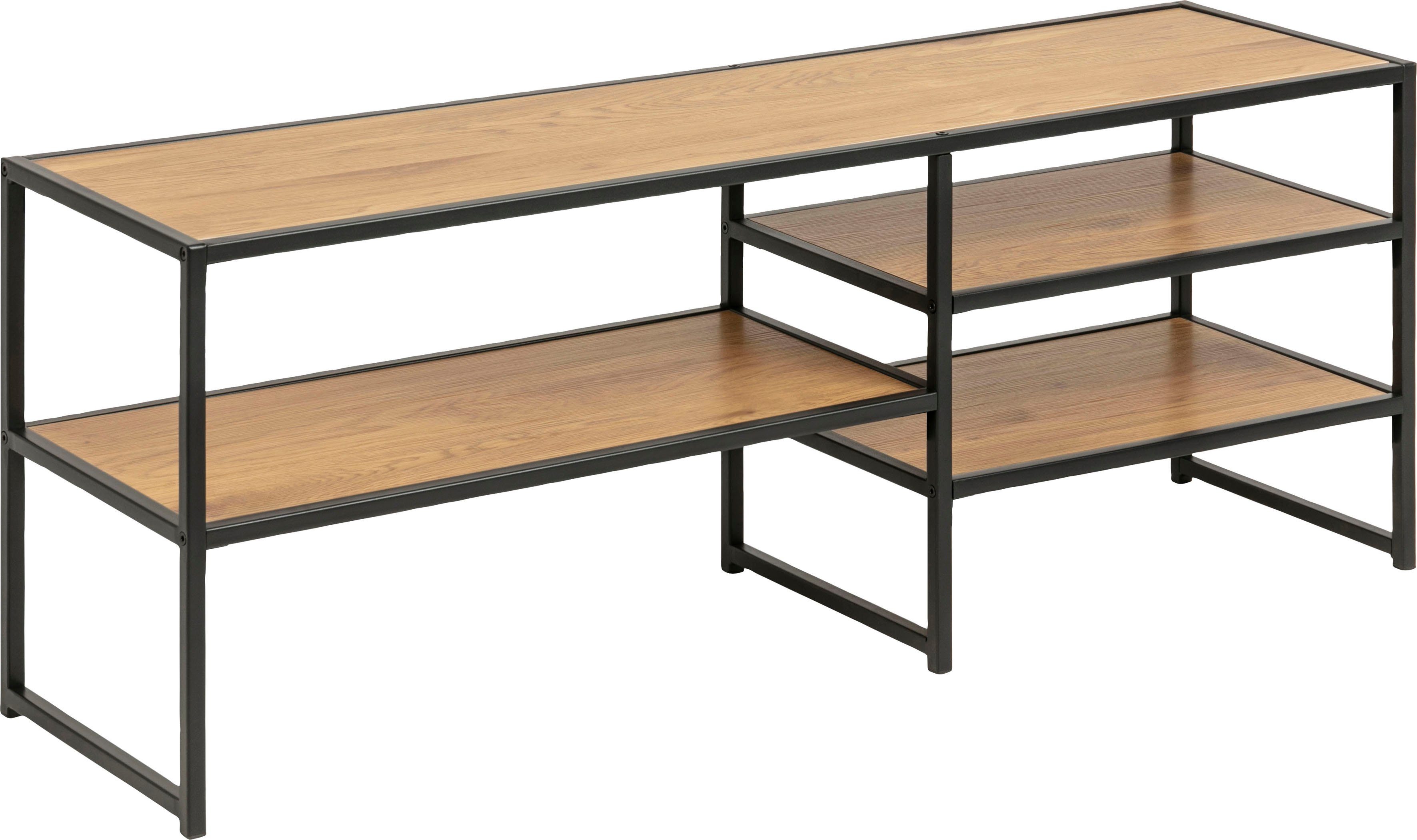 ACTONA GROUP TV-Schrank Metallgestell im Industrie-Look, 3 Einlegeböden, Breite 120 cm