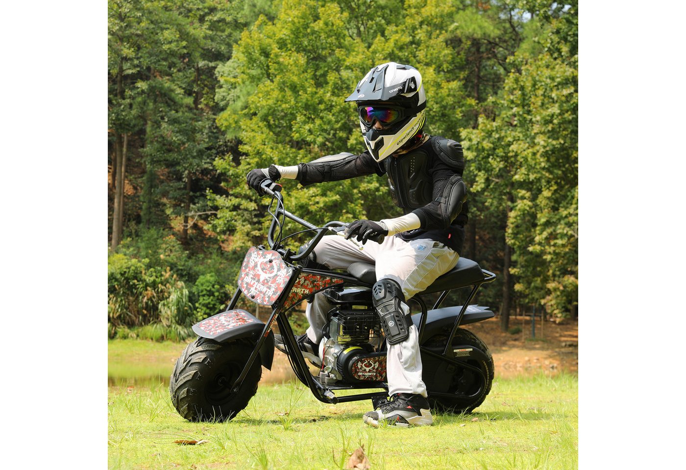 Thumbnail - Oryxearth Dirt-Bike Pocket bike Minicross 105cc 20km/h Gasbetriebenes Offroad-Motorrad