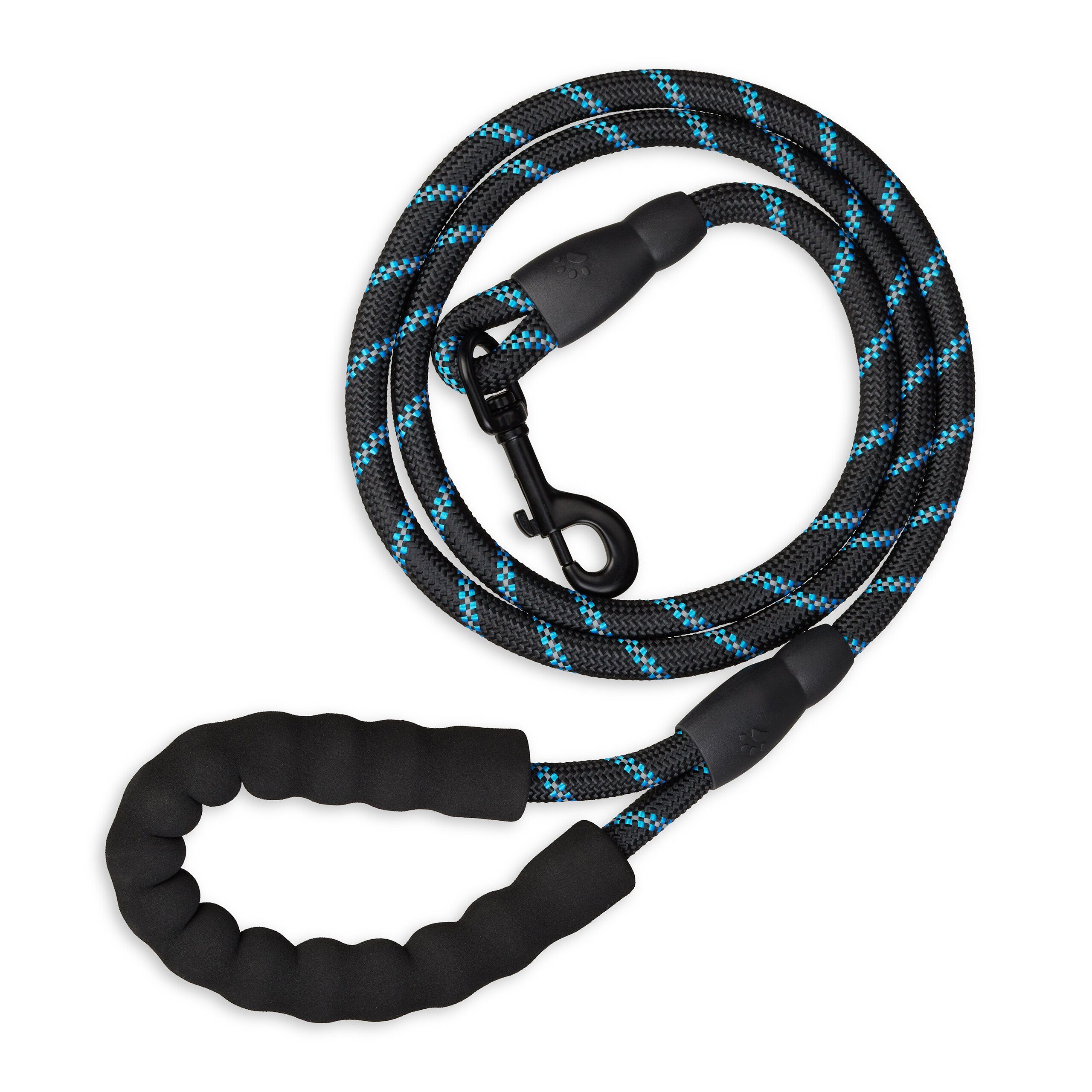 relaxdays Hundeleine Gepolsterte Hundeleine schwarz 150 cm, Nylon (1-tlg)