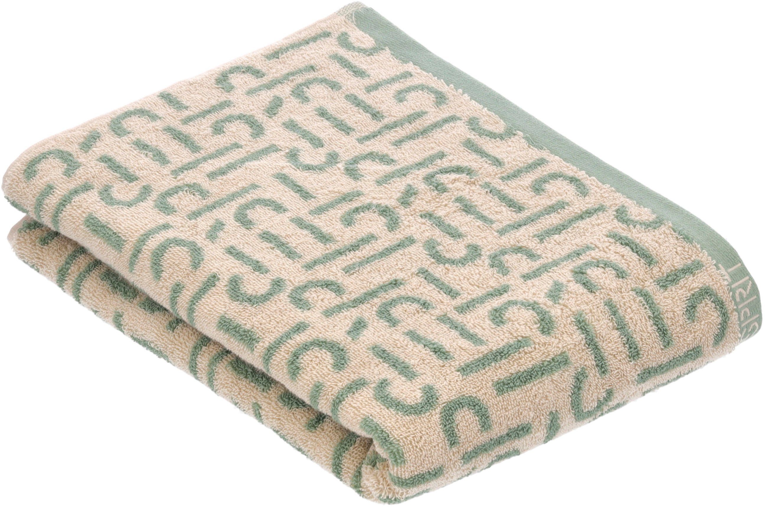 Esprit Badetuch Scatter, Walkfrottier (1-St), allover sand Design