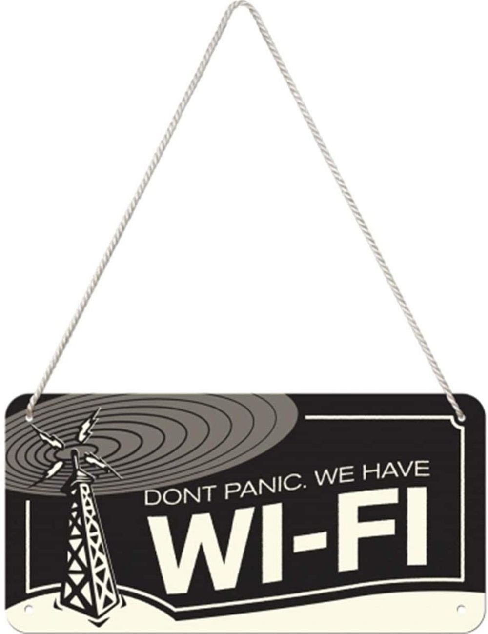 Metallschild Hängeschild - Achtung - We have WI-FI