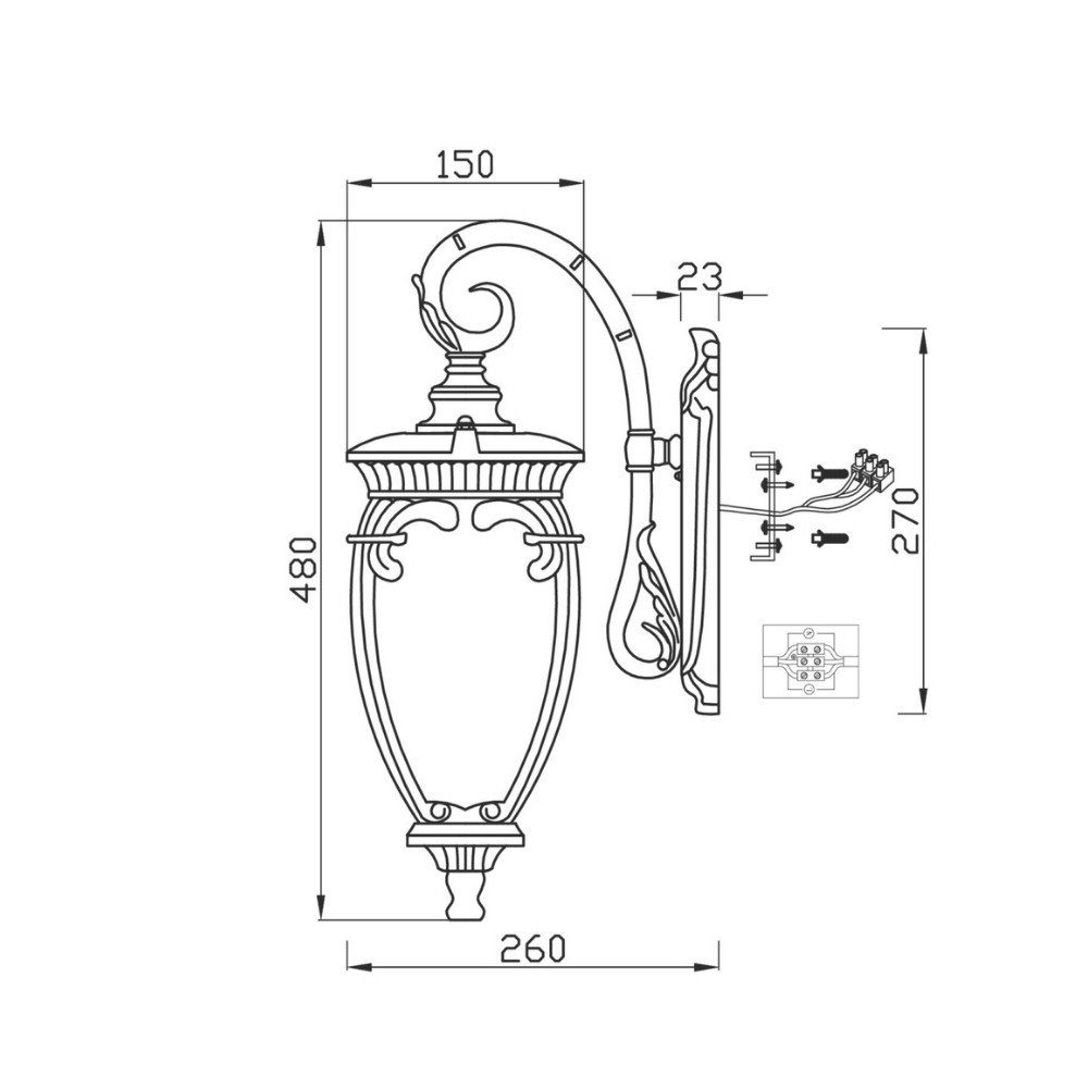 IP44, Deckenleuchte Maytoni enthalten: warmweiss, Leuchtmittel Fleur DECORATIVE Nein, Aussenwandleuchte, LIGHTING Angabe, Aussenlampe, Bronze Outdoor-Leuchte MAYTONI E27 in Wandleuchte keine