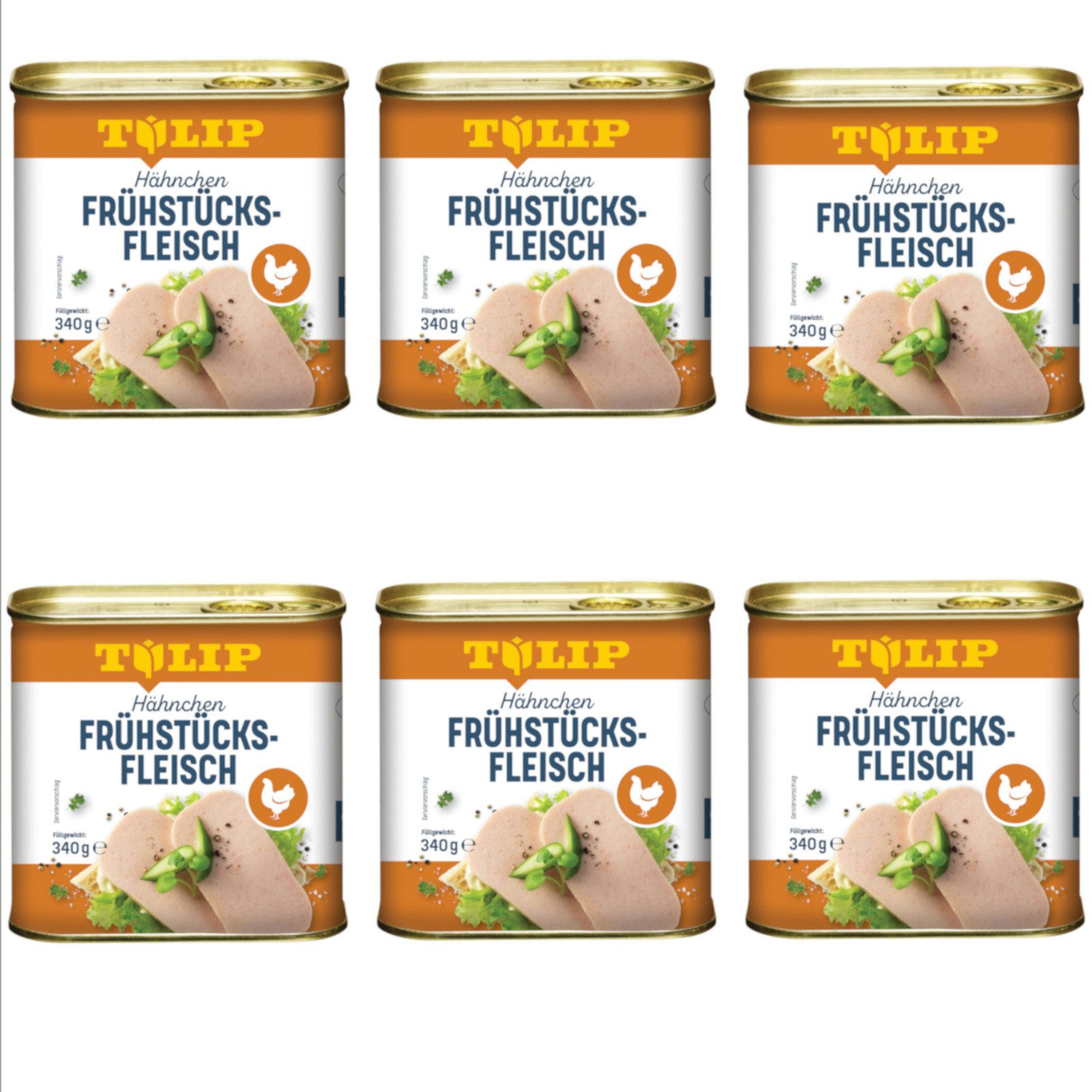 TULIP Wurstkonserve 340g Hähnchen-Frühstücksfleisch Hähnchenfleisch (80), Original Dänische Delikatesse