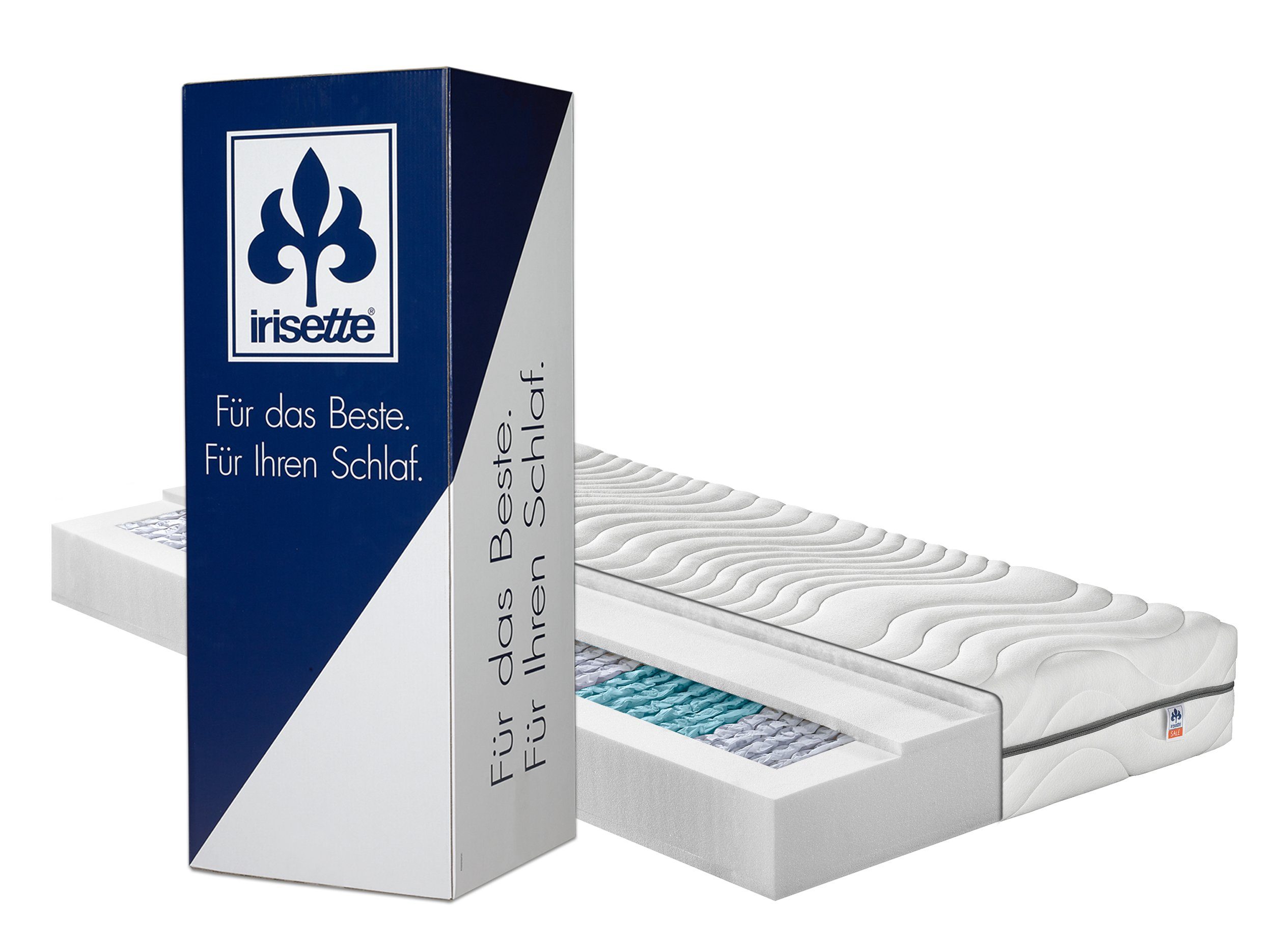 Taschenfederkernmatratze Sylt mit 7 Liegezonen, Irisette Sale, 18 cm hoch, für eine punktelastische Körperaufnahme und Unterstützung