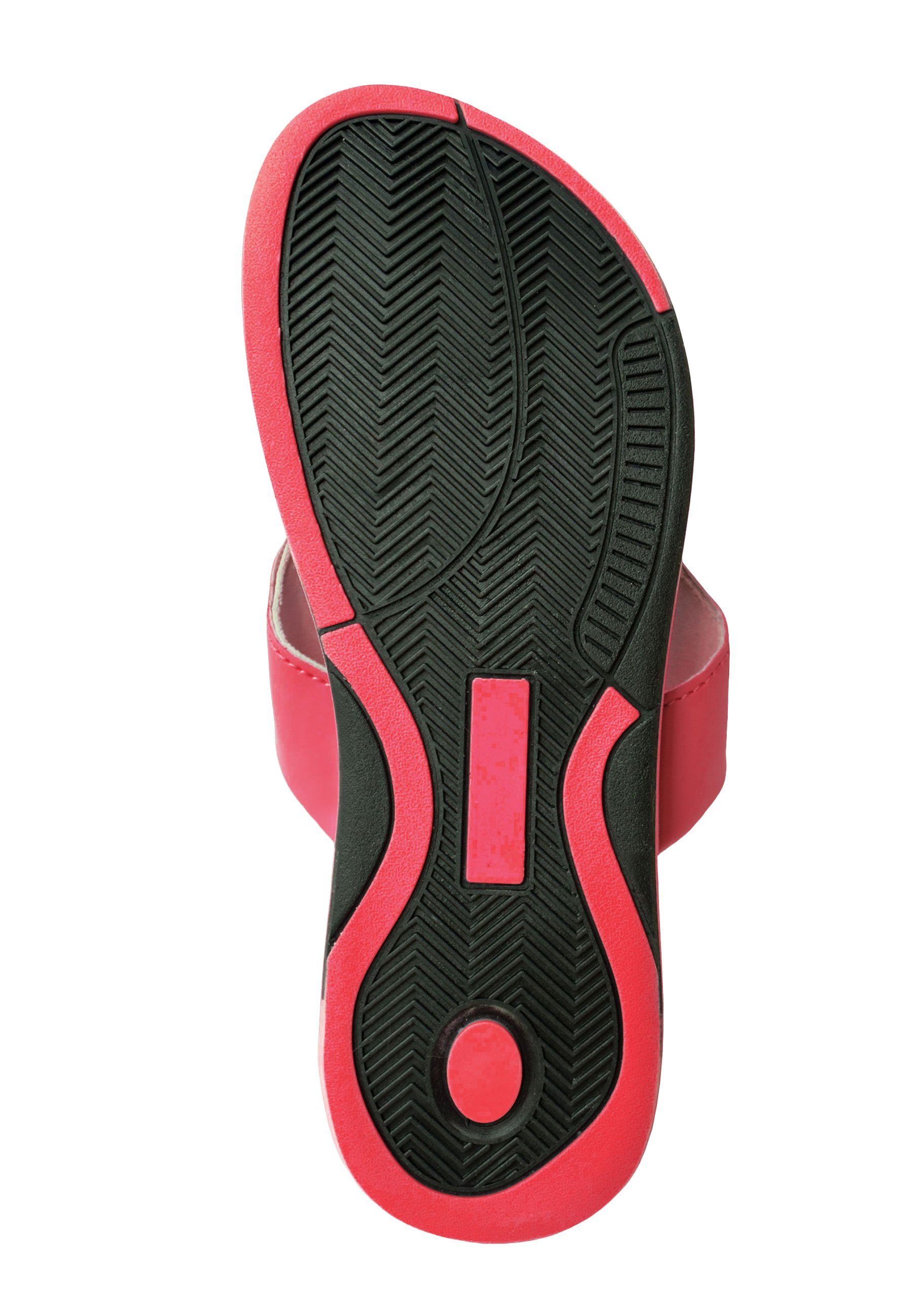 MADSea Beach Badepantolette Sommer Flip Flop ultraleicht rot Zehentrenner