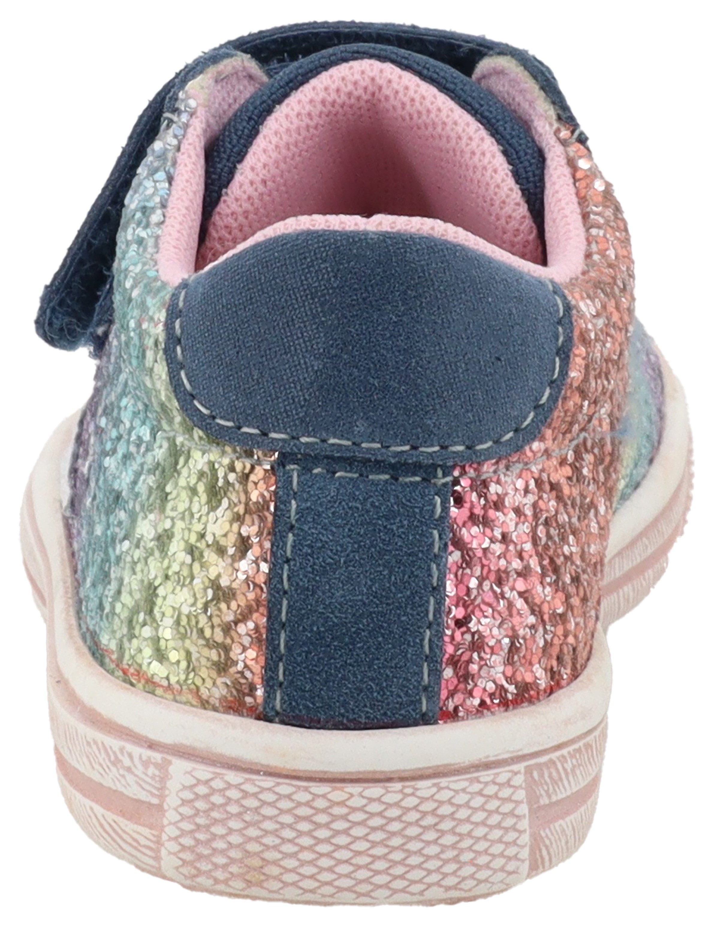 Lurchi Salita Sneaker, Schnürschuh mit bunten Glitzerbesatz, Größenschablone z. Download