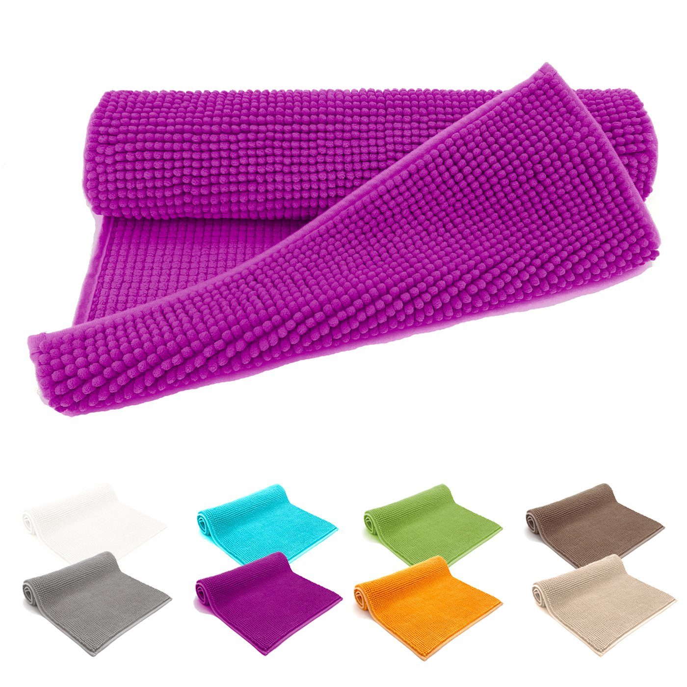 heimtexland Badematte Badvorleger Chenille Badteppich Duschvorleger, rutsch günstig online kaufen