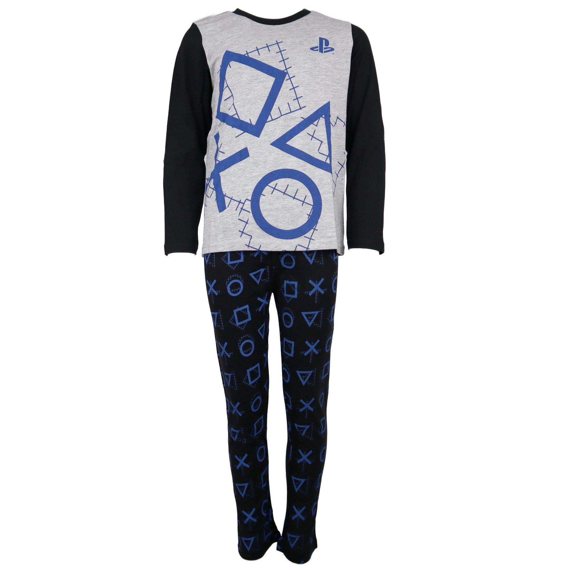 Playstation Pyjama Playstation Kinder Schlafanzug Gr. 116 bis 152, Baumwolle