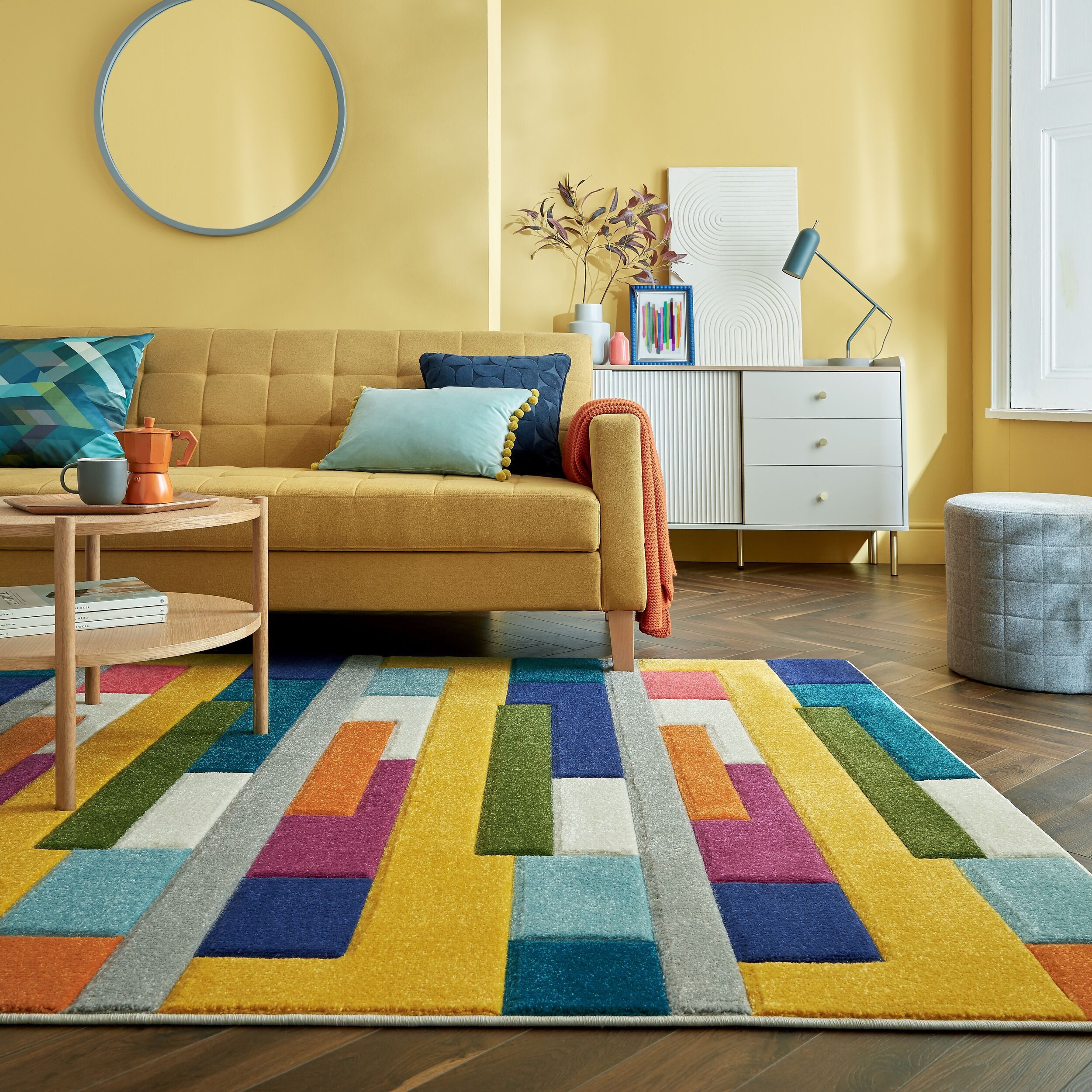 FLAIR RUGS Teppich "Spectrum" rechteckig 8 mm Höhe Handgeschnitzt Teppich günstig online kaufen