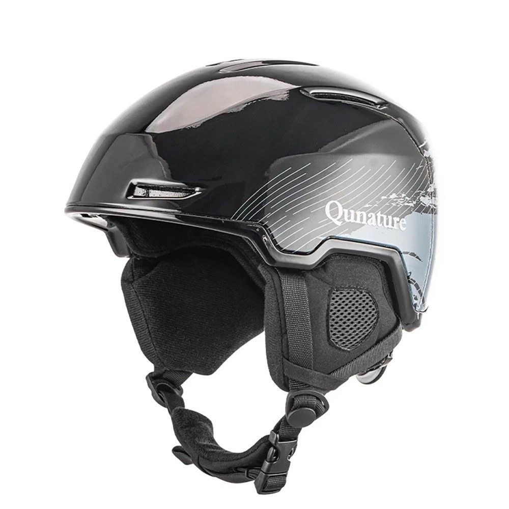 Skihelm Qunature Skihelm M Schwarz mit Gehörschutz