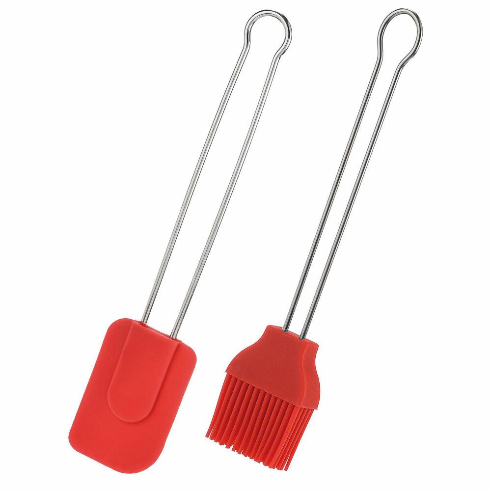 Backpinsel Set 2 Tlg, Brat-/Backpinsel+ Koch-/Teigschaber-Set, 2tlg