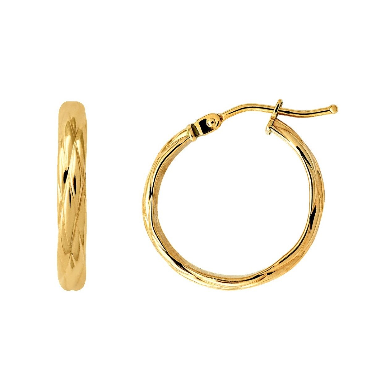 XENOX Paar Creolen Xenox Creolen Damen Fine Basic 375/- Gelbgold Ø 15 mm XG9K6024G