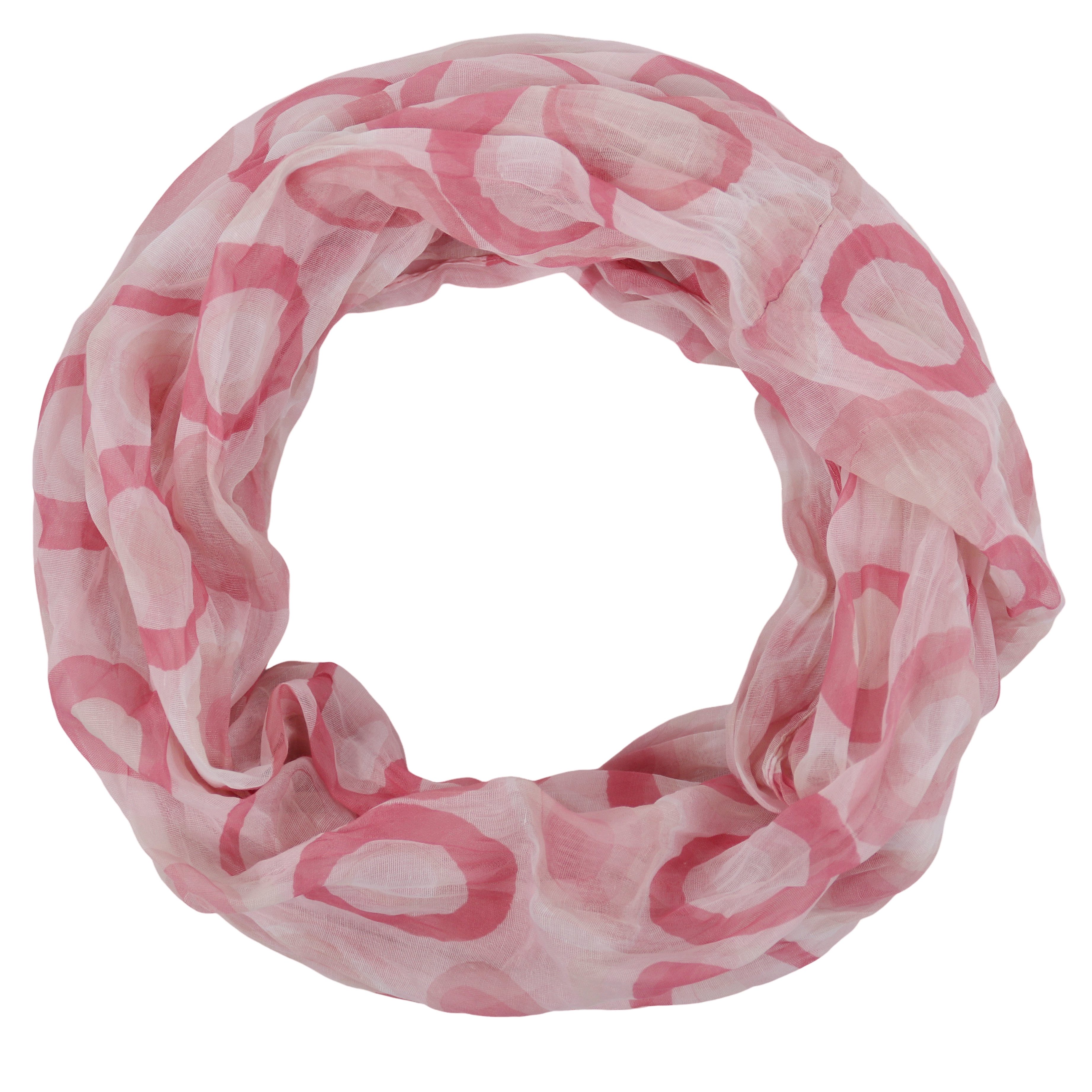 MIRROSI Loop Damen Schal mit Bunt-Muster Weich, (zweimal um den Hals wickelbar, ca.45x75cm), Damen Halstuch ideal für Frühling, Sommer oder Herbst