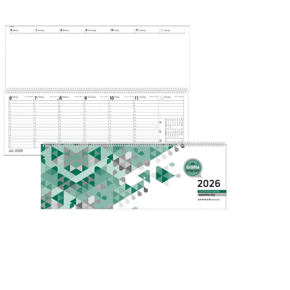 Tischkalender Wochenplaner 2026 Mod. 126 Giganta XXL quer