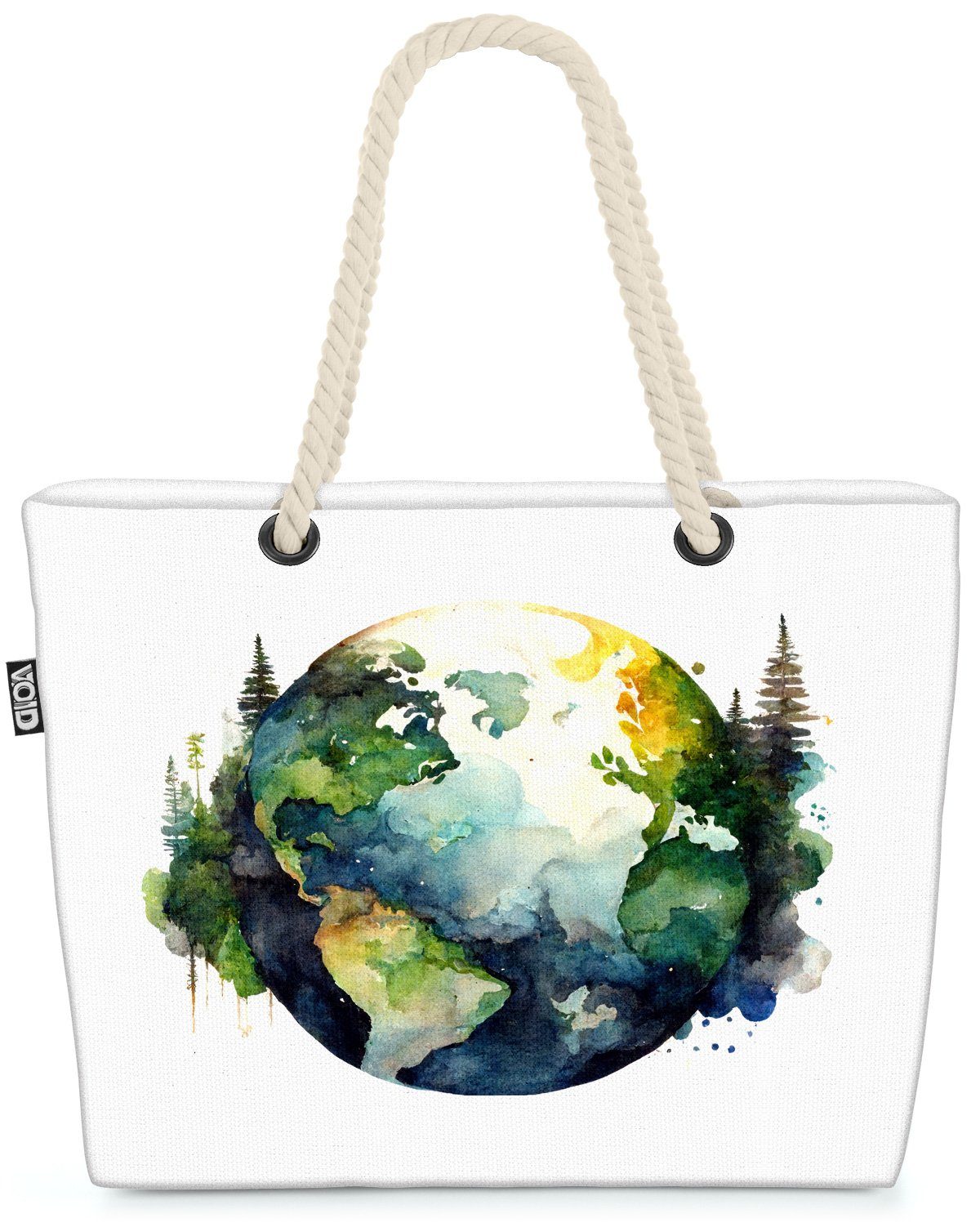 VOID Strandtasche (1-tlg), Erde Umwelt Earthday Natur natur friday future klima klimaschutz plan