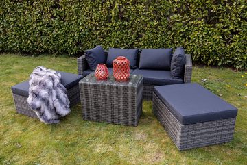 my Flair Gartenlounge-Set, (5-tlg), 2 Sofa, 2 Hocker, 1 Tisch