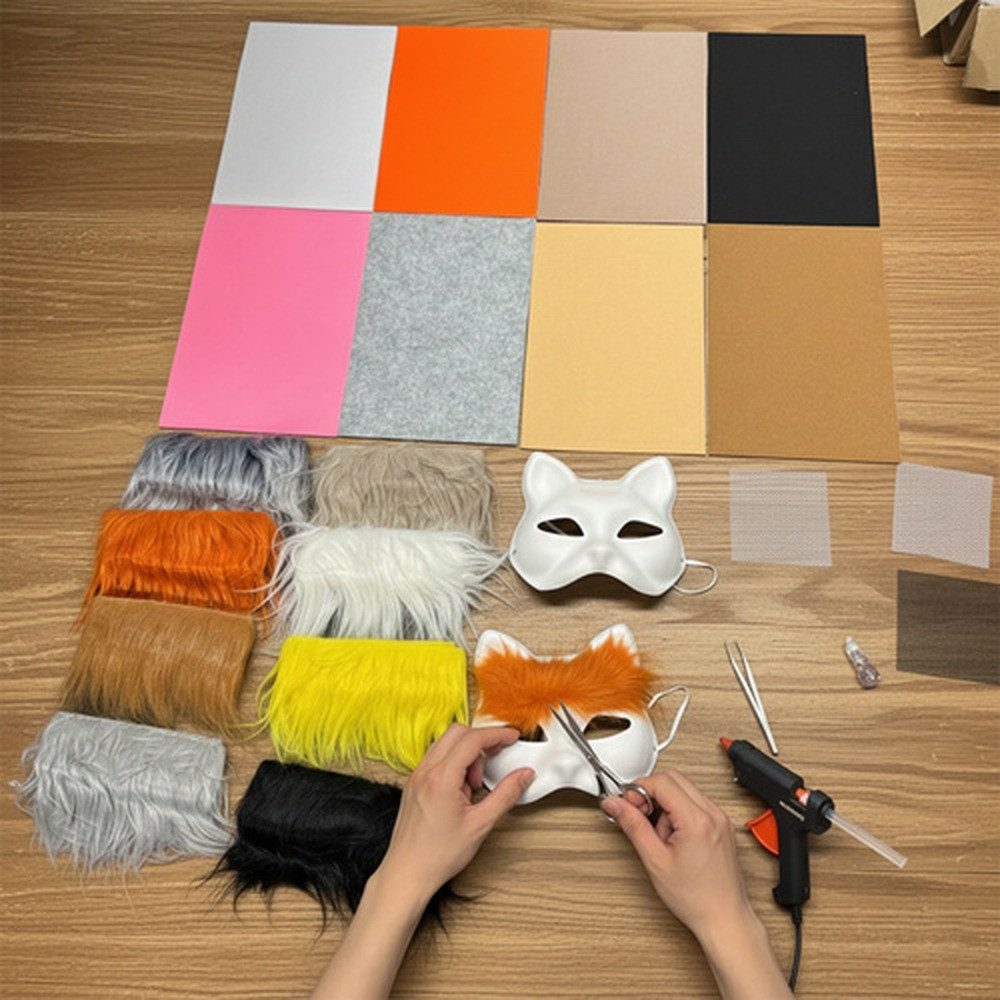 MAALEO Cat Mask DIY Face Mask (Value Pack, paint, decorate), Supports imagination and craft skills