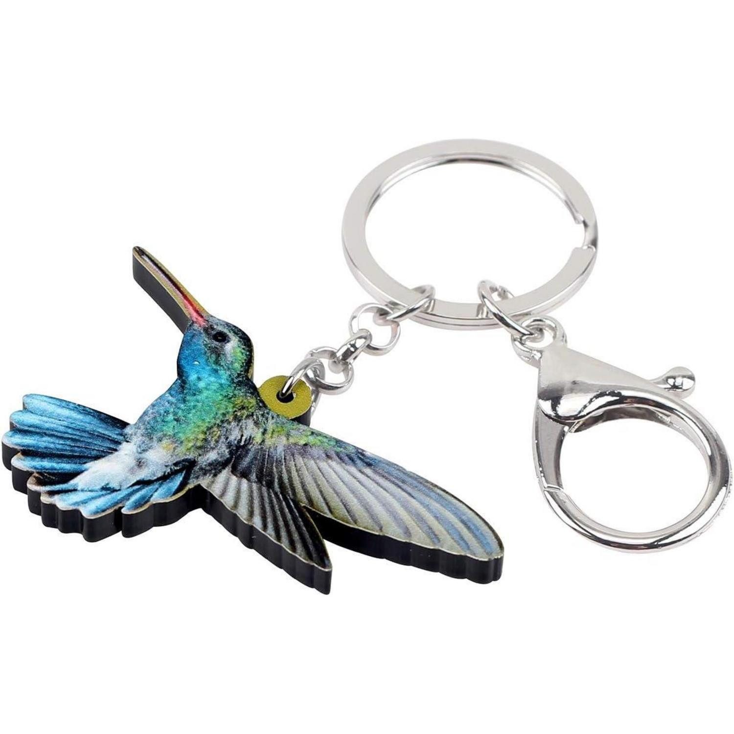 LuxusKollektion Schlüsselanhänger Schlüsselanhänger Kolibri Blau Acryl