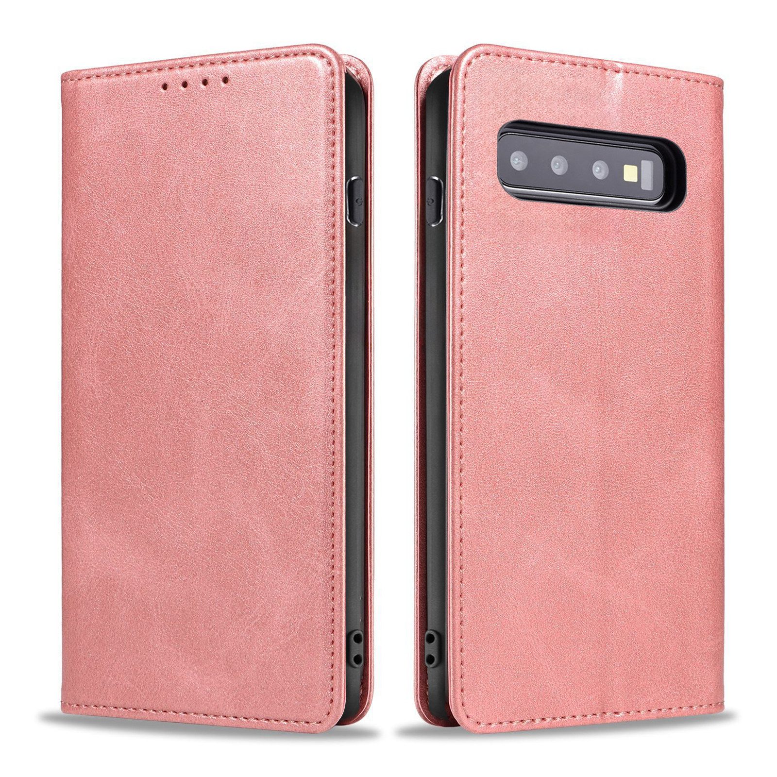 Tec-Expert Handyhülle Tasche Hülle für Samsung Galaxy S10 6.1 Zoll, 6.1", Cover Klapphülle Case mit Kartenfach Fliphülle aufstellbar