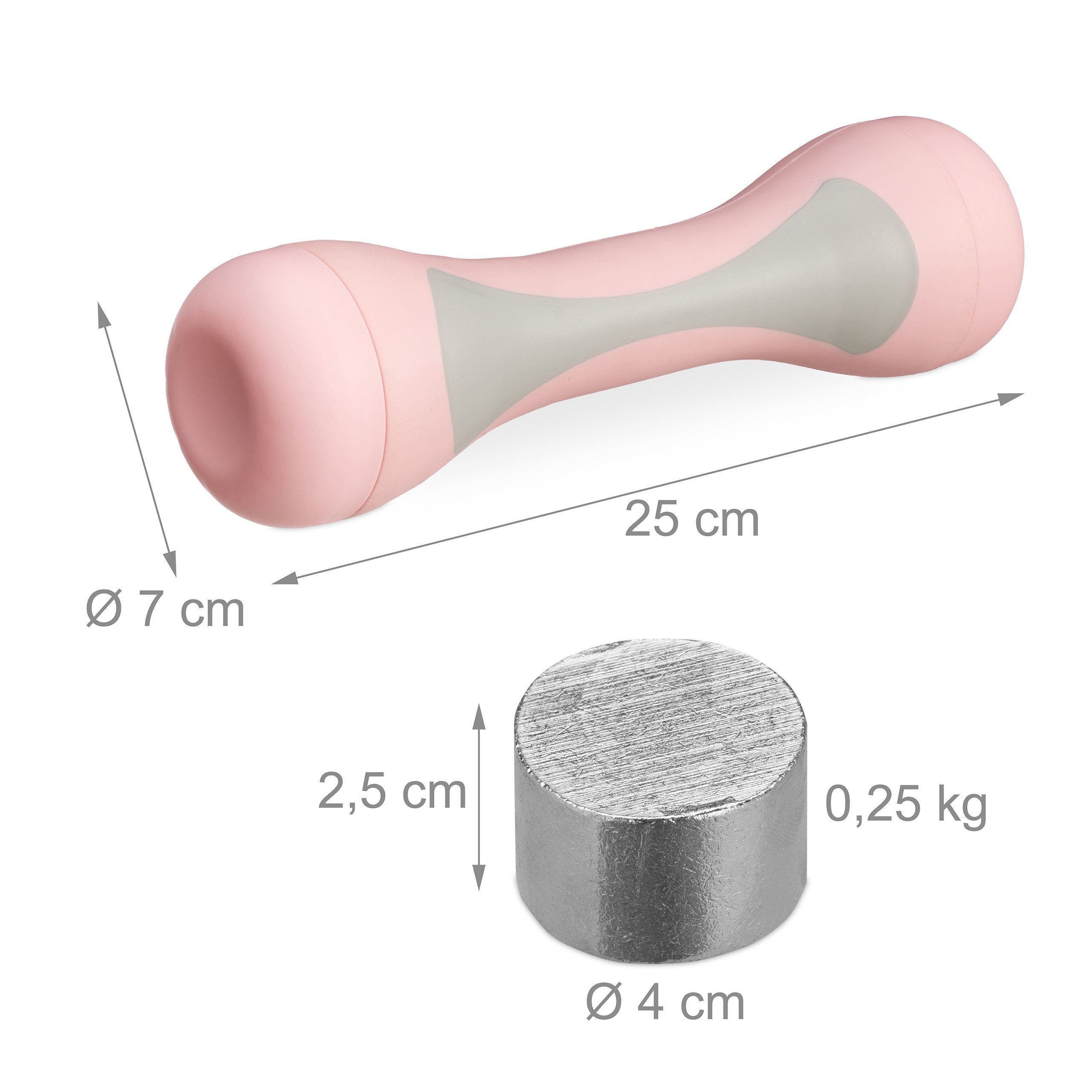 relaxdays Kurzhantel Verstellbare Hanteln im 2er Set