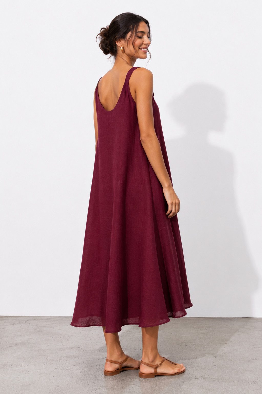ITALY VIBES Sommerkleid - luftiges A-Linien Kleid mit Deko-Schließen - Damen Kleid ONE SIZE - passend für Größen M bis XL