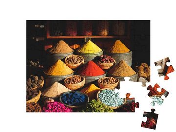 puzzleYOU Puzzle Gewürze auf einem Markt in Marrakesch, Marokko, 48 Puzzleteile, puzzleYOU-Kollektionen Gewürze