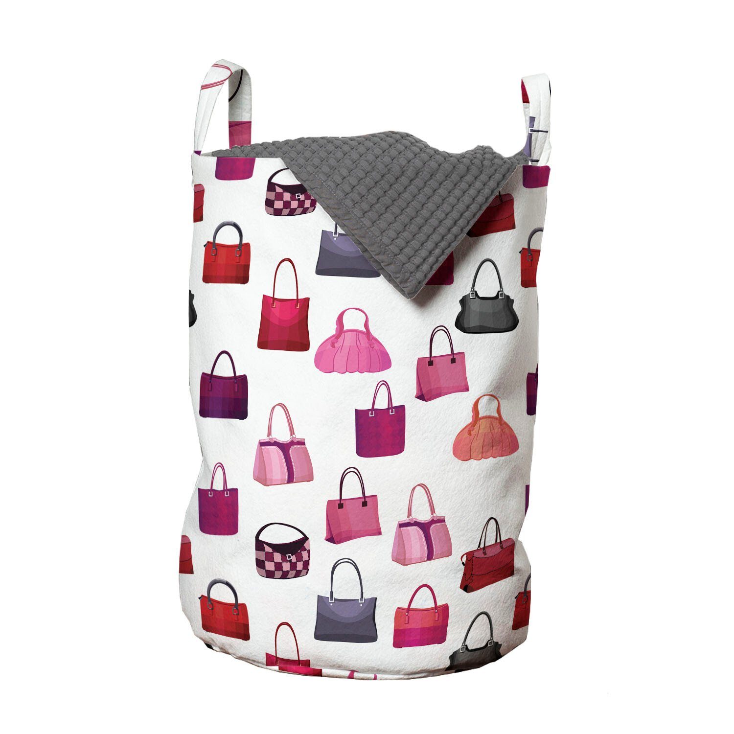 Abakuhaus Wäschesäckchen Wäschekorb mit Griffen Kordelzugverschluss für Waschsalons, Mode Designer Taschen Damen-Motiv