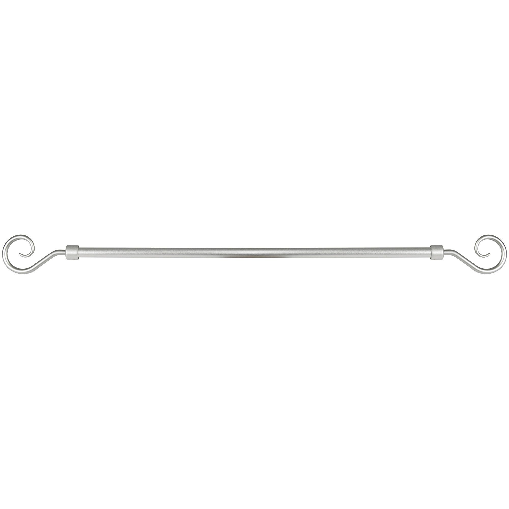 Gardinenstange Vorhangstangen Set Silber Wand 70-130cm geklemmt, Bestlivings, 1-läufig, Ausführungen, versch. 130-240cm, befestigen und an der in Stilgarnitur ausziehbar Edelstahl, ausziehbar, o