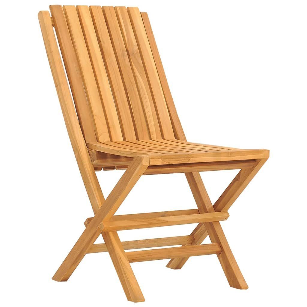 Gartenstuhl Gartenstühle 8 Massivholz vidaXL 47x47x89 Stk cm Klappbar Teak