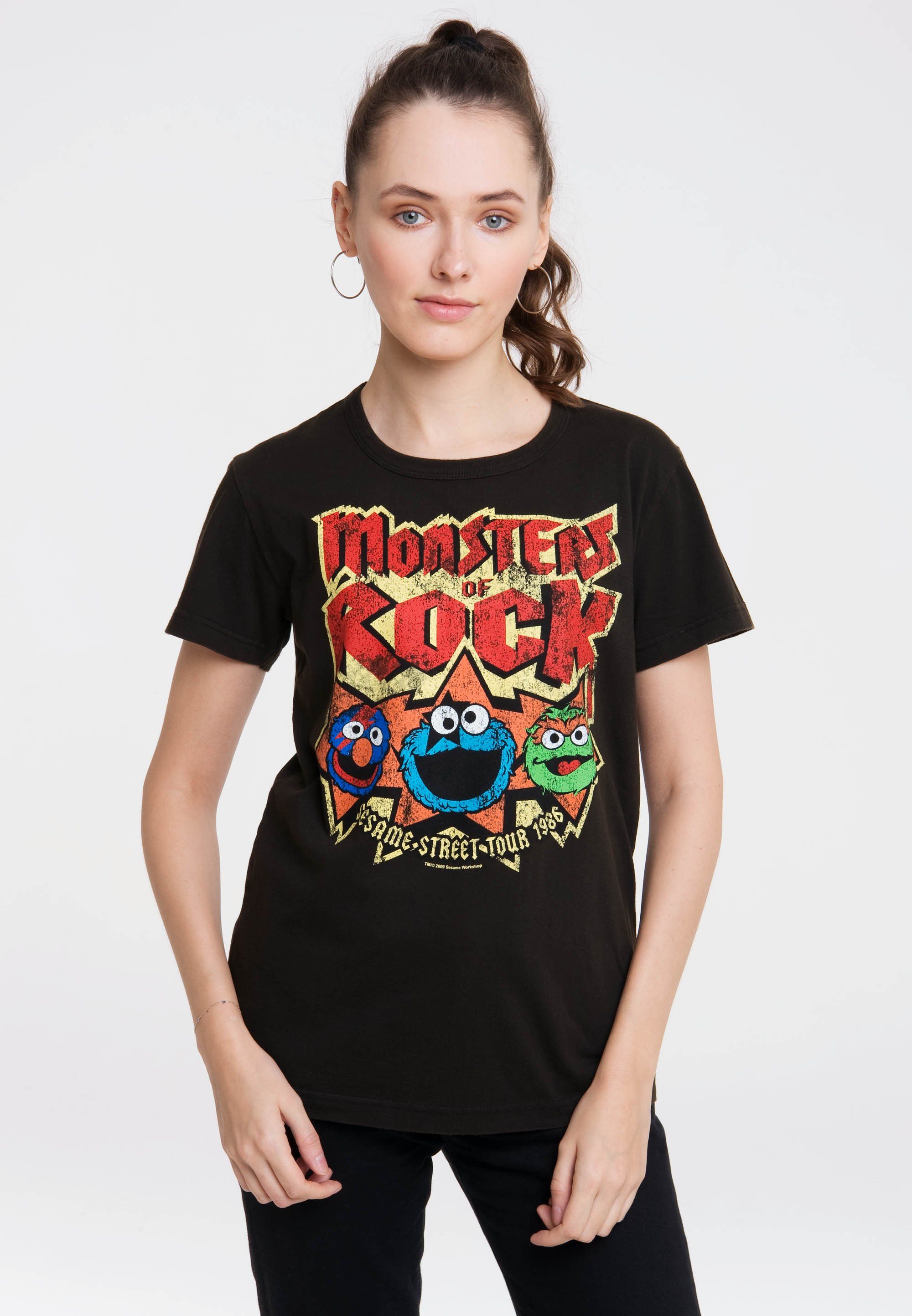LOGOSHIRT T-Shirt Sesamstraße - Monster mit lizenziertem Print