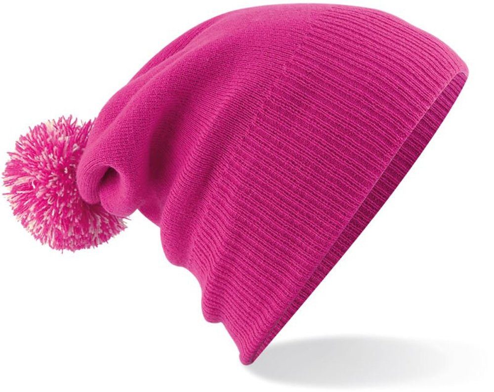 Goodman Design Bommelmütze Strickmütze Beanie Pompon Mütze Pudelmütze Duales Design – mit Umschlag oder als Slouch-Beanie