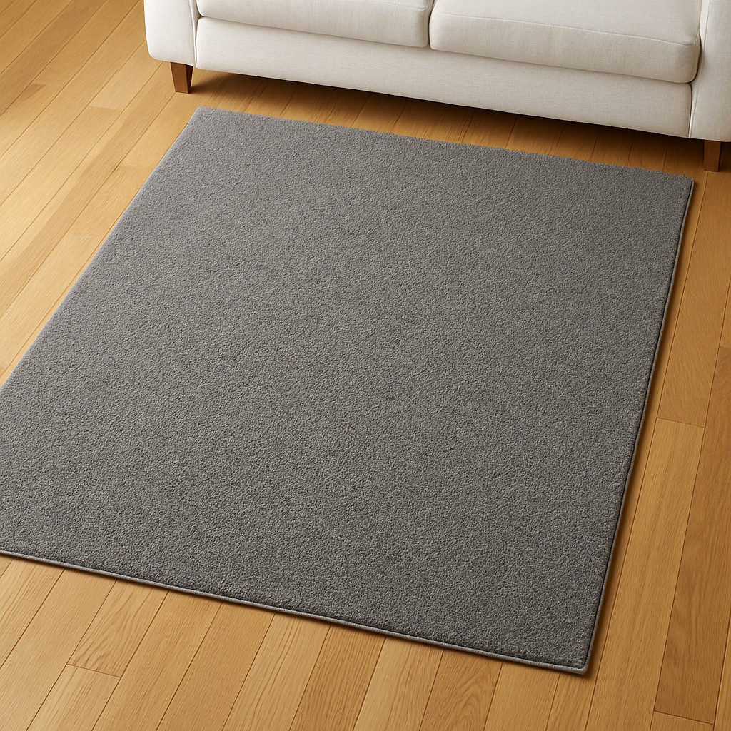 TaCa Home Teppich Kurzflor-Teppich Uni, rechteckig, Höhe: 9 mm, Wohnzimmer Schlafzimmer Esszimmer, anthrazit - 60 x 120 cm