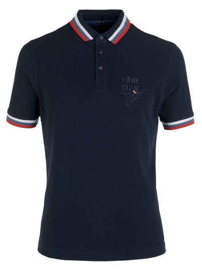 MARVELIS Poloshirt Poloshirt - Casual Fit - Polokragen - Einfarbig - Dunkelblau